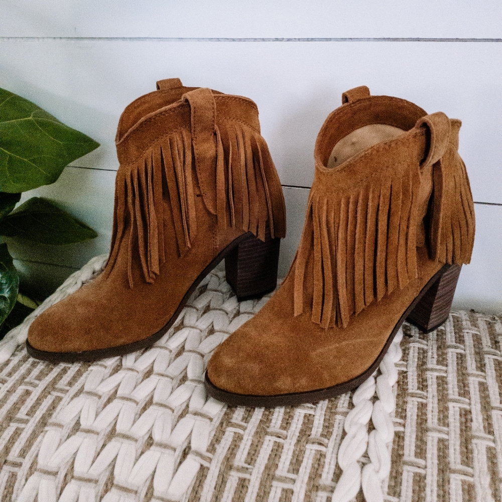 Fringed booties